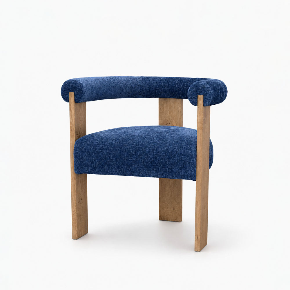 Harper Polyester Dining Chair | Blue