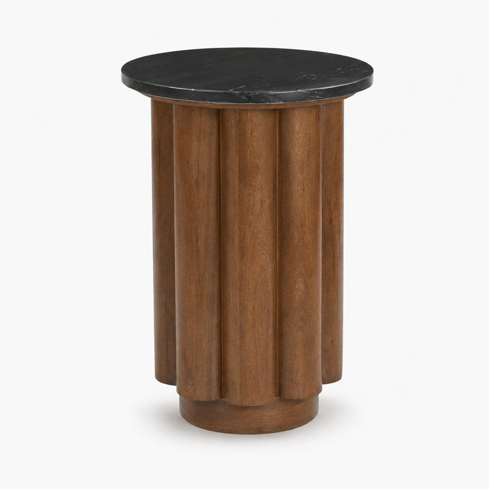 Dean Marble Side Table | Honey