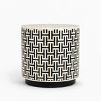 Ivy Bone Inlay Side Table | Black