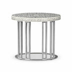 Maren Bone Inlay Side Table | Grey