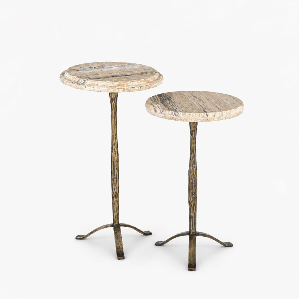 Elias Iron Side Table | Set | Cream