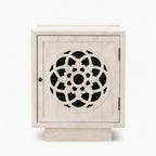 Serenity Mango Wood Bedside Table | White