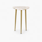 Corin Agate Side Table | White