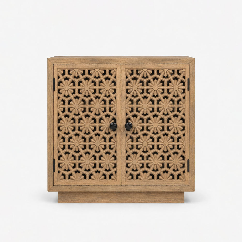 Nyla Mango Wood Cabinet | Natural