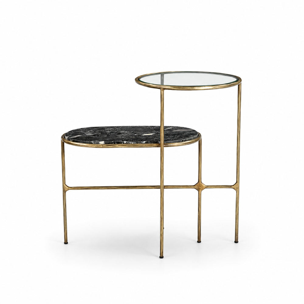 Thiago Marble Side Table | Black