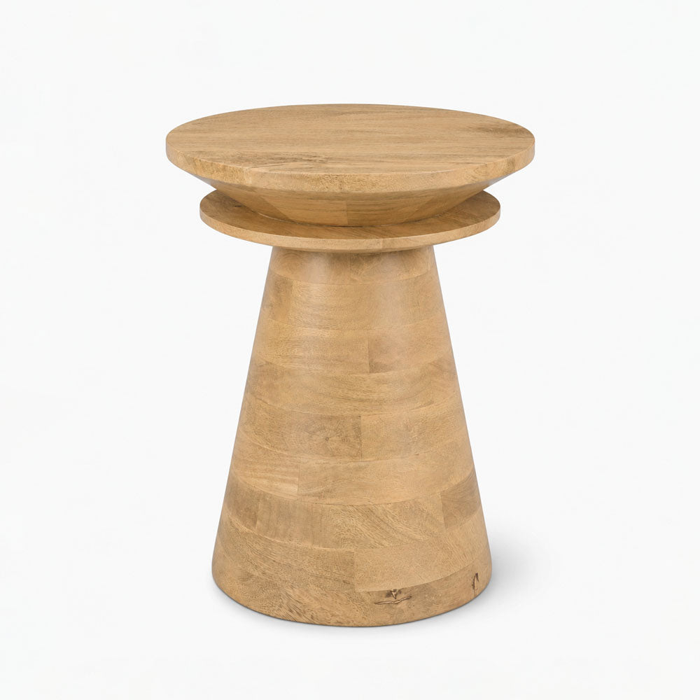 Ruby Mango Wood Side Table | Natural