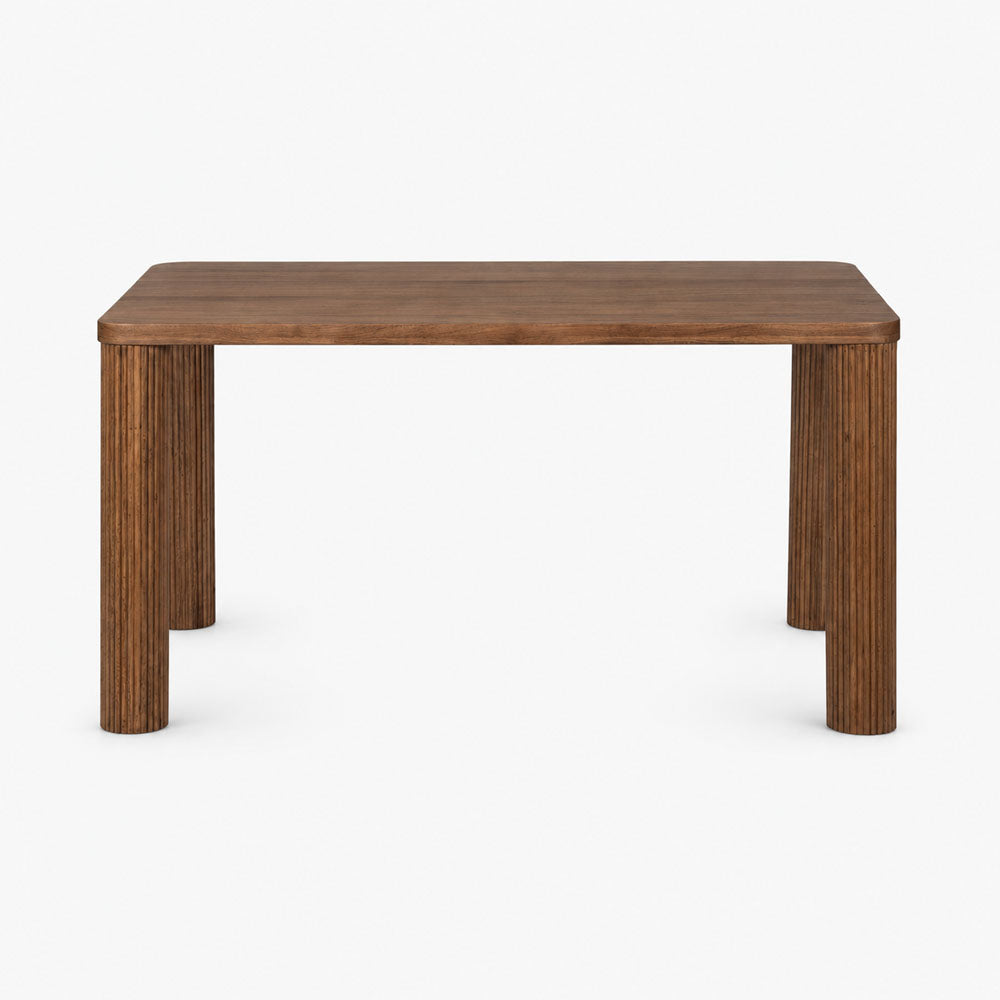 Silver Mango Wood Dining Table | Brown