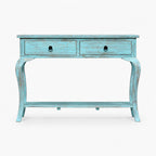 Timber Mango Wood Console Table | Blue Wash