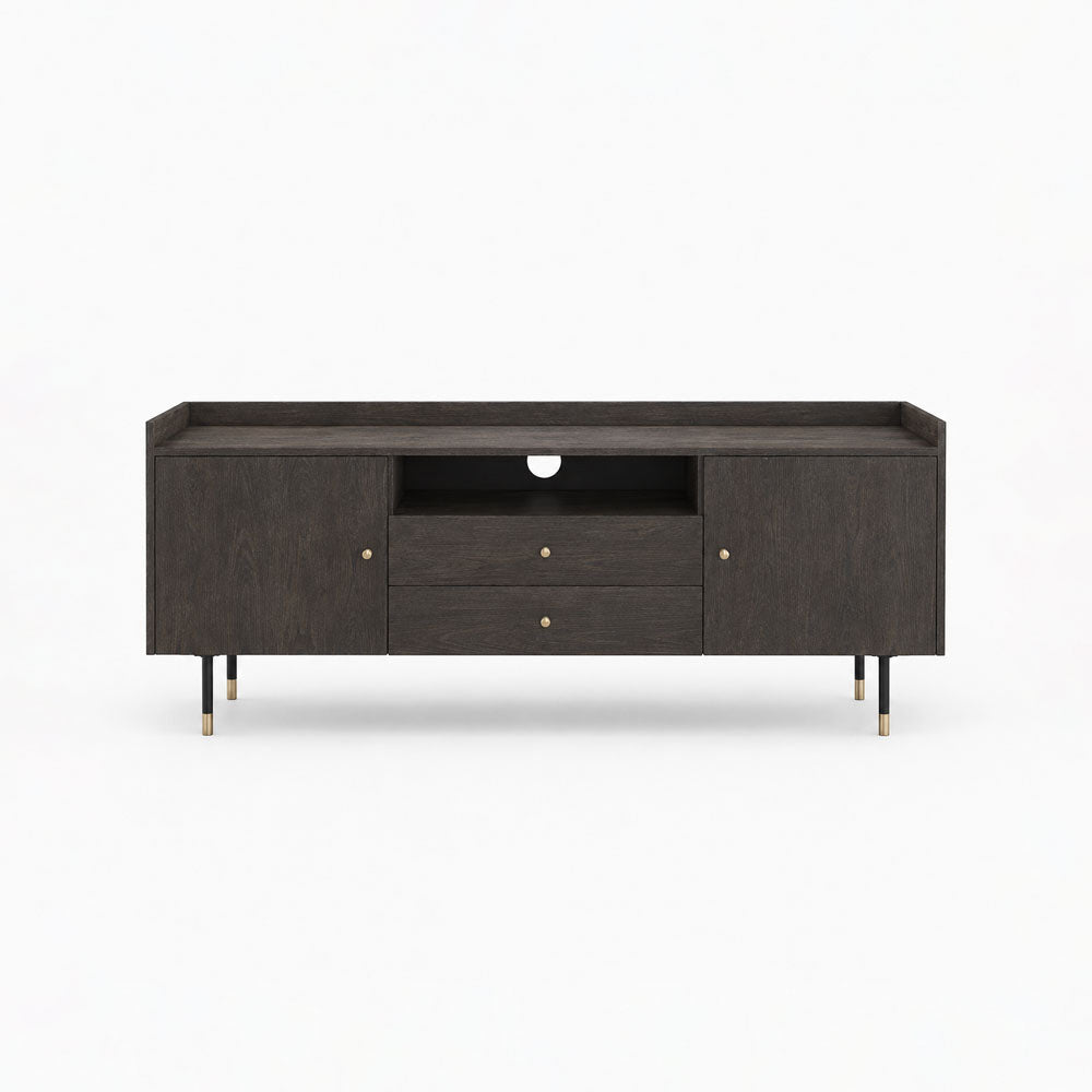 Myrna Mango Wood Media Unit | Walnut