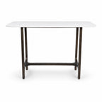 Colin Marble Console Table | White