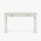 Elina Mango Wood Console Table | White