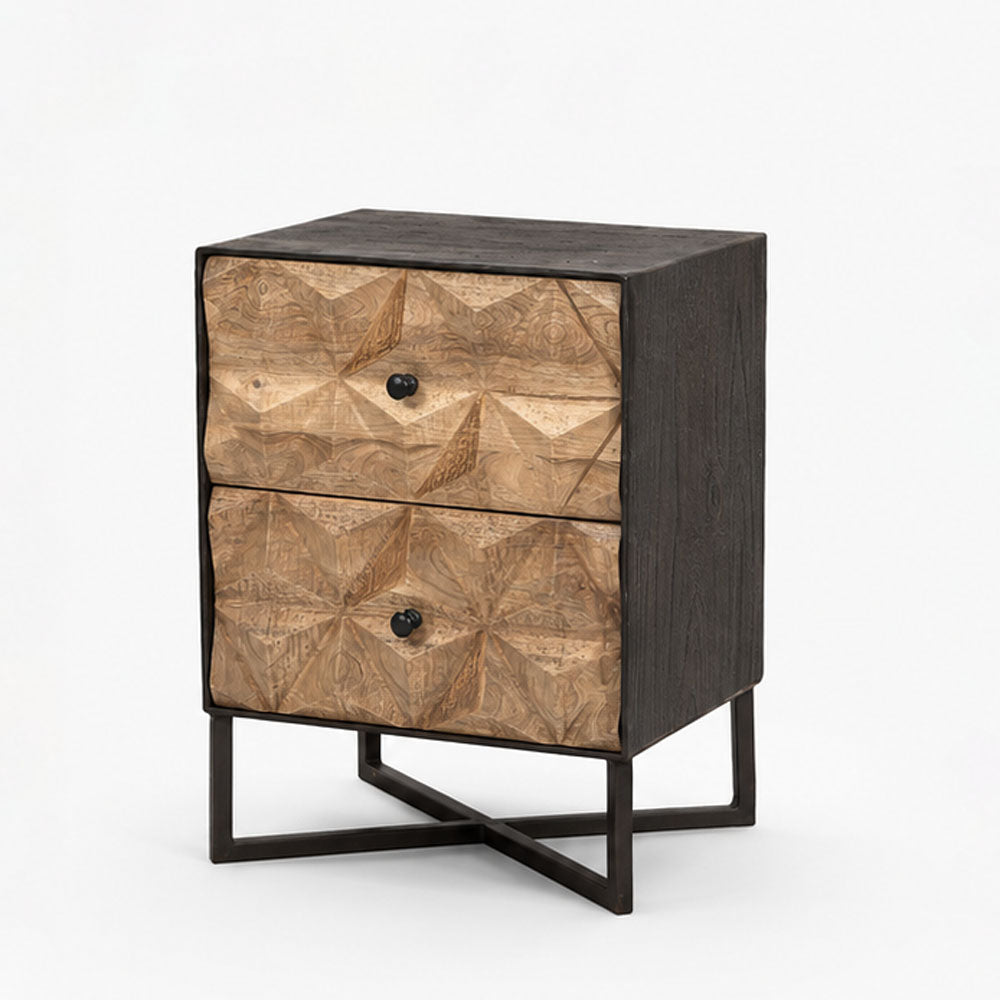 Colin Mango Wood Bedside Table | Brown