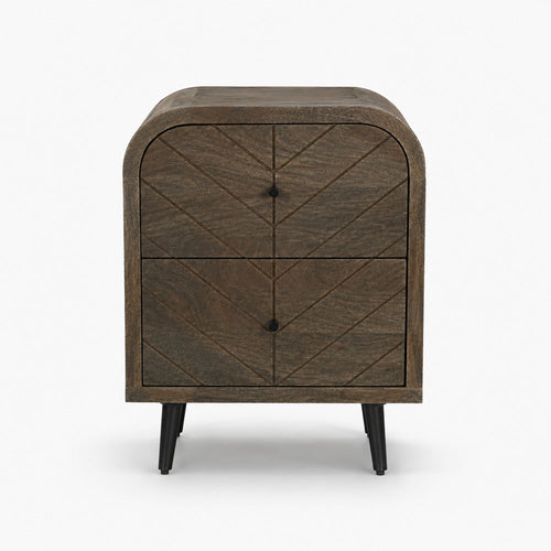 Bimini Mango Wood Bedside Table | Walnut