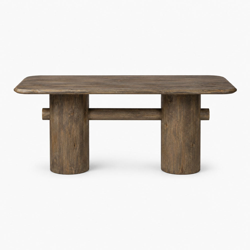 Beck Mango Wood Dining Table | Walnut