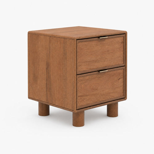 Aurelia Mango Wood Bedside Table | Honey