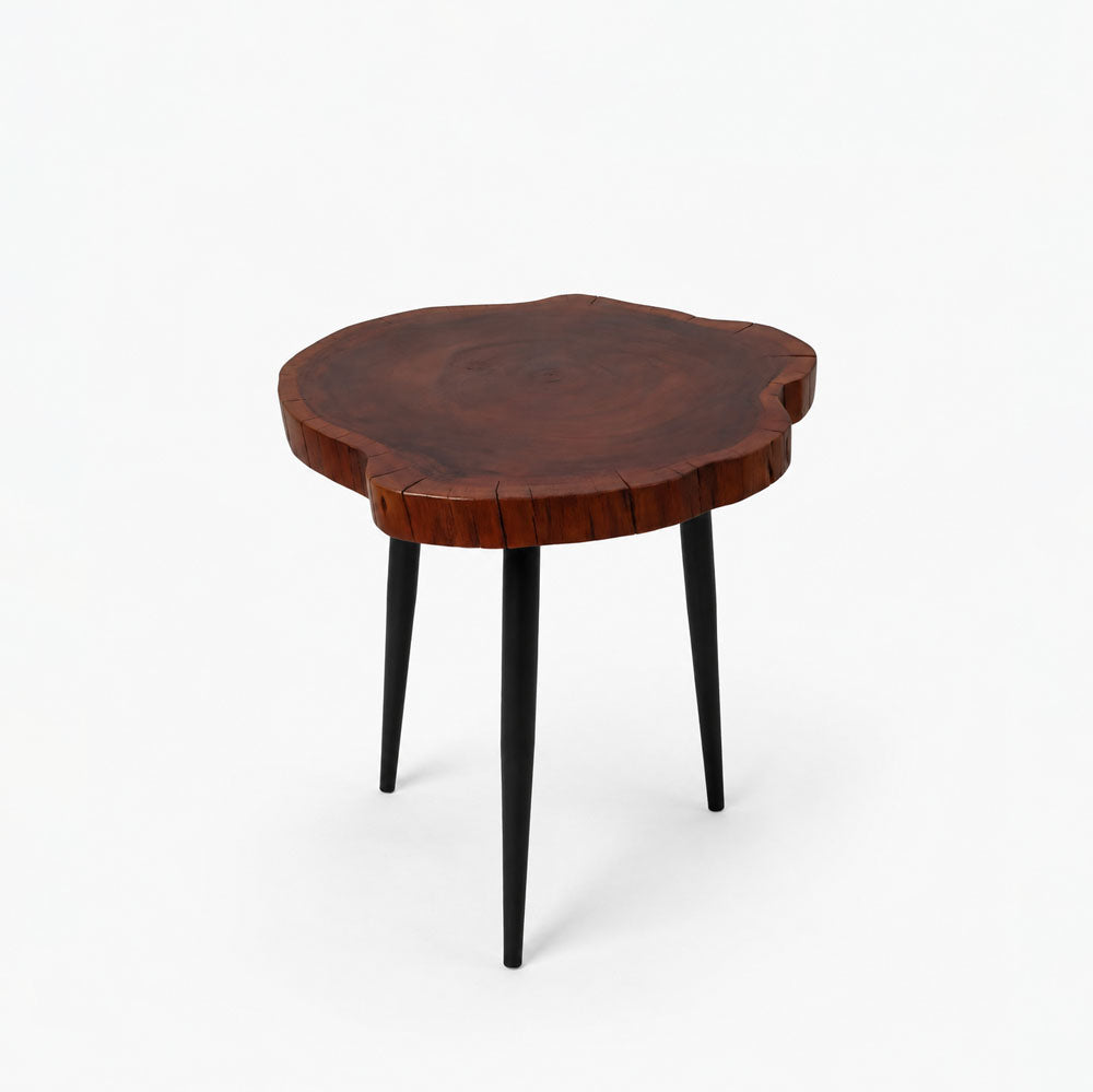 Mason Acacia Wood Side Table | Small | Red