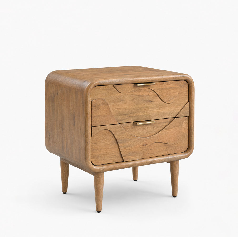 Merit Mango Wood Bedside Table | Natural