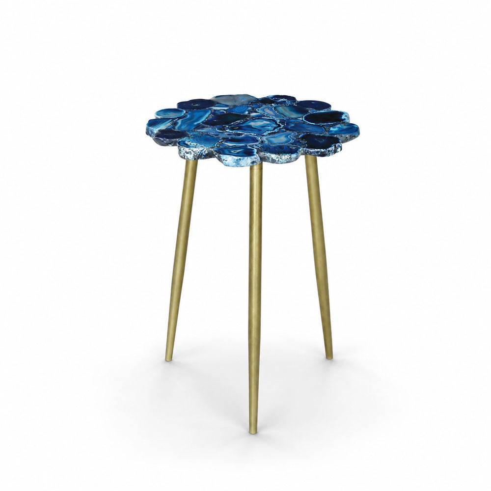 Dante Agate Side Table | Blue
