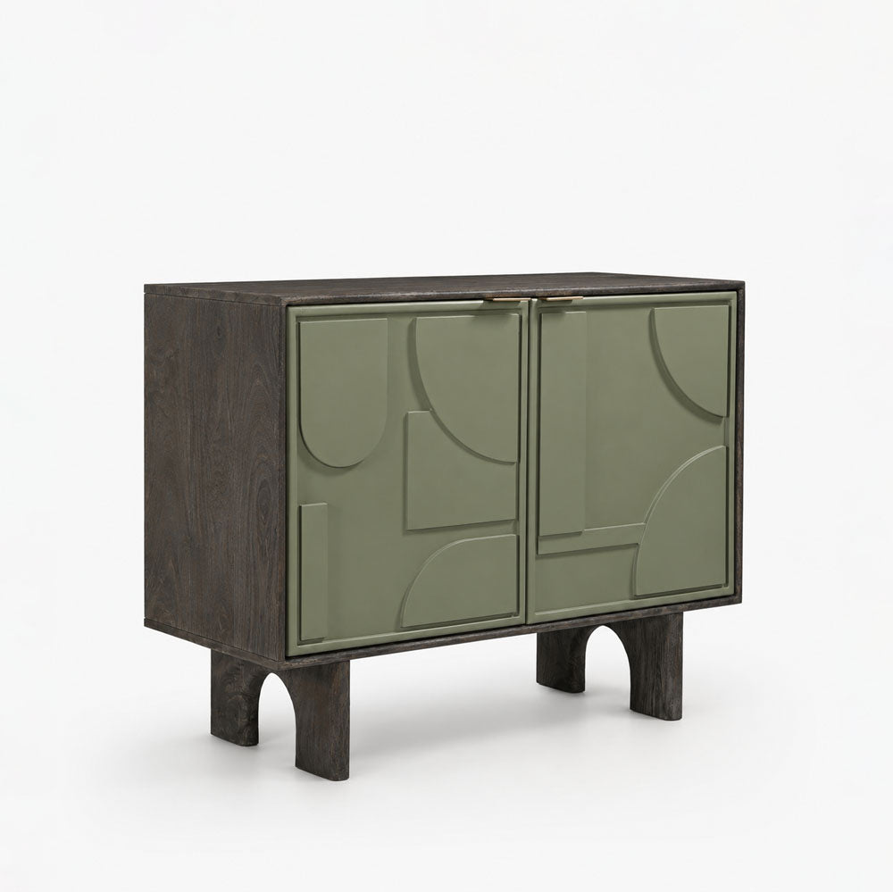 Moss Mango Wood Cabinet | Sage Green