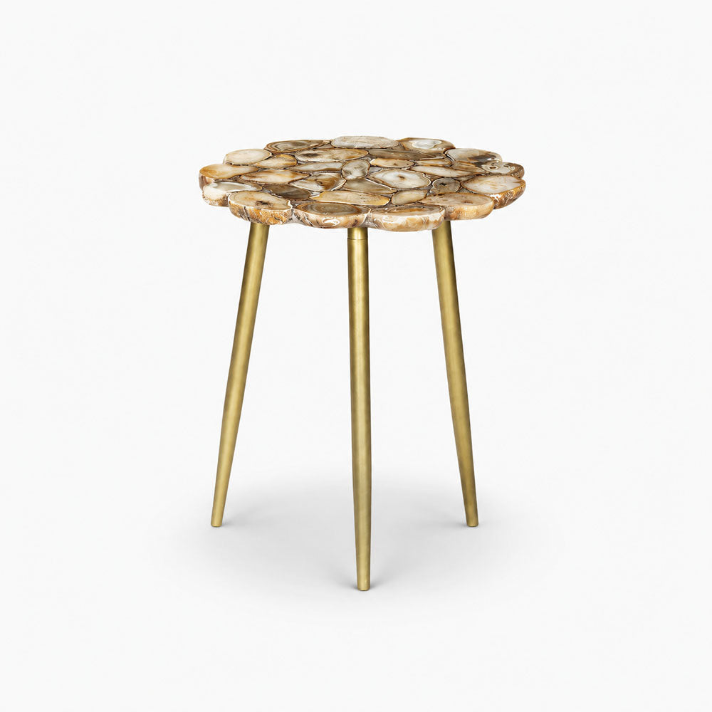 Dante Agate Side Table | Beige