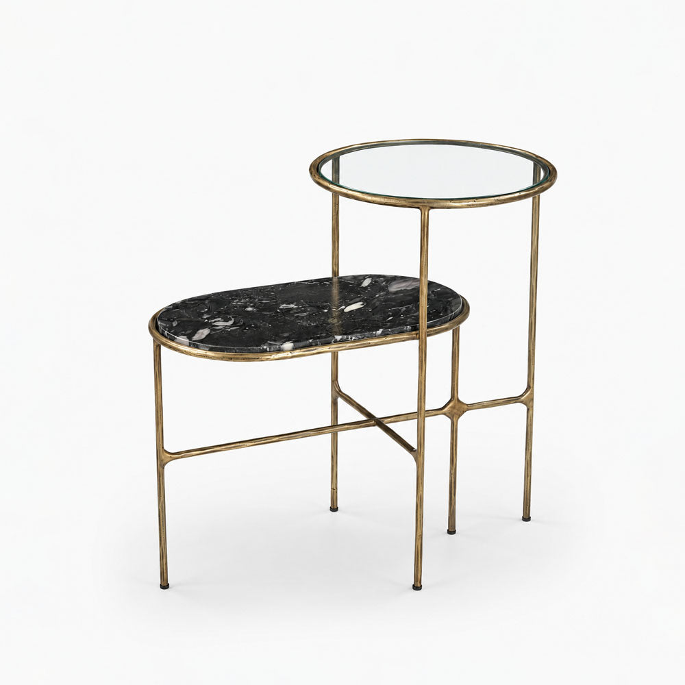 Thiago Marble Side Table | Black