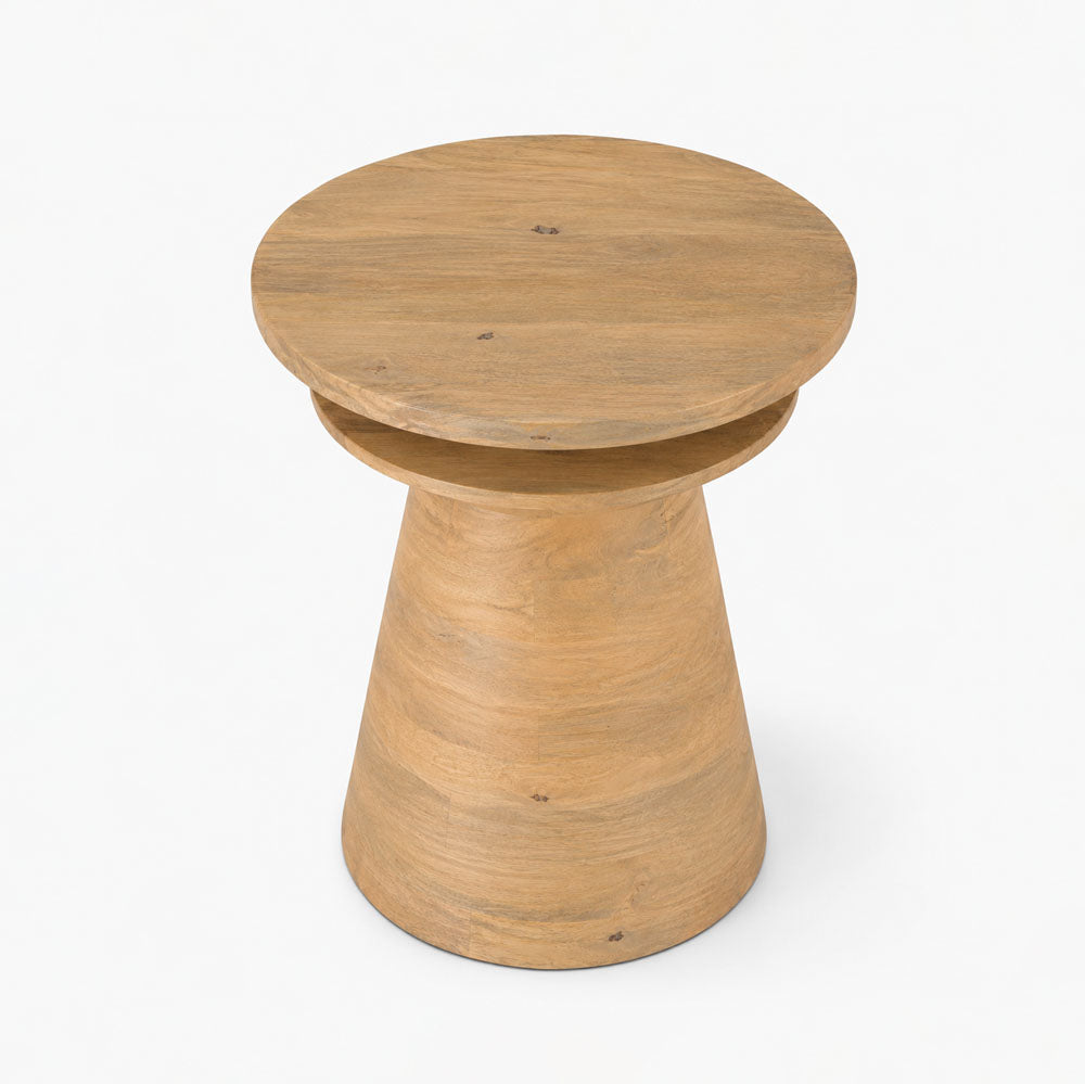 Ruby Mango Wood Side Table | Natural