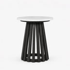 Flavia Marble Side Table | Walnut