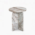 Clark Marble Side Table | White