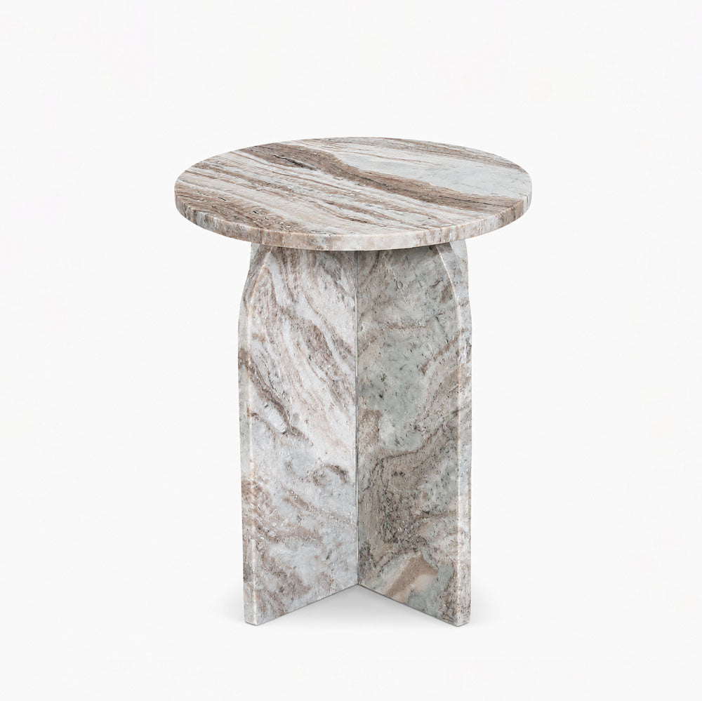 Clark Marble Side Table | White