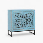 Sirena Mango Wood Cabinet | Blue Wash
