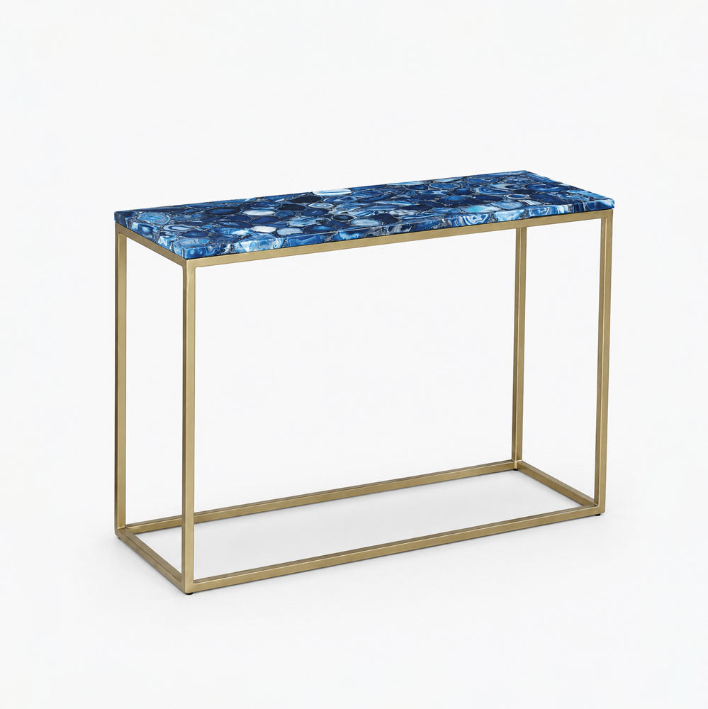 Roman Agate Console Table | Blue