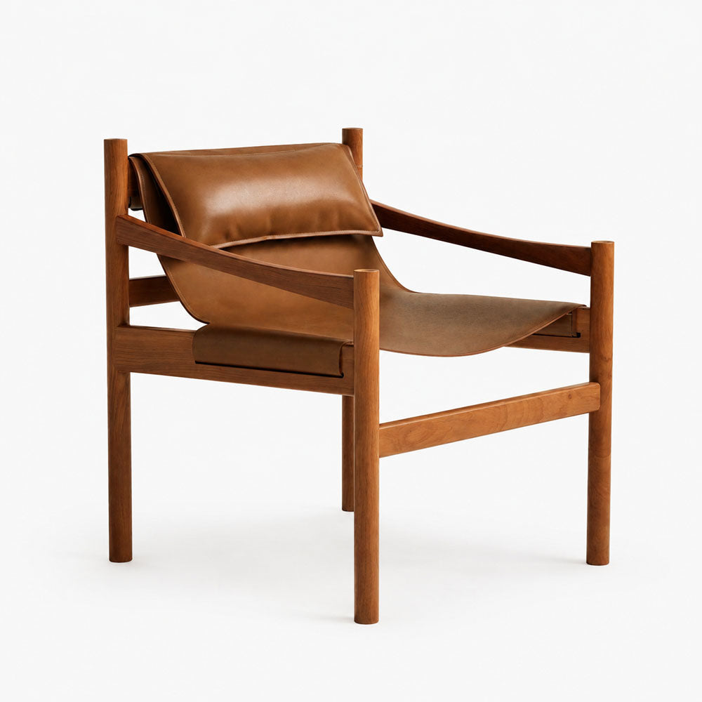 Liam Acacia Wood Armchair | Brown