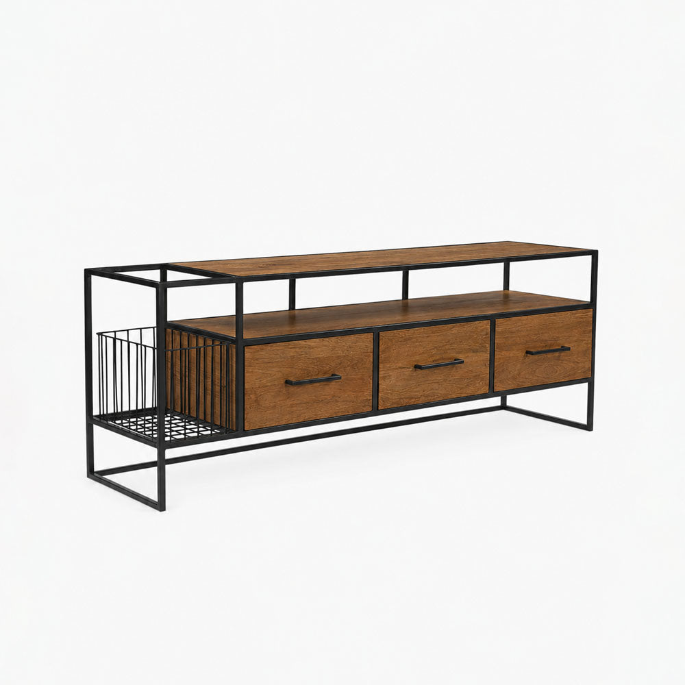 Martina Mango Wood Media Unit | Honey