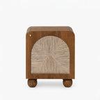 Myra Mango Wood Bedside Table | Walnut