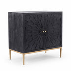 Brio Mango Wood Cabinet | Charcoal