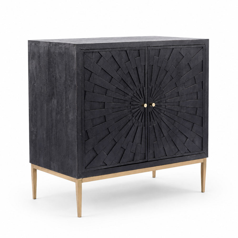 Brio Mango Wood Cabinet | Charcoal