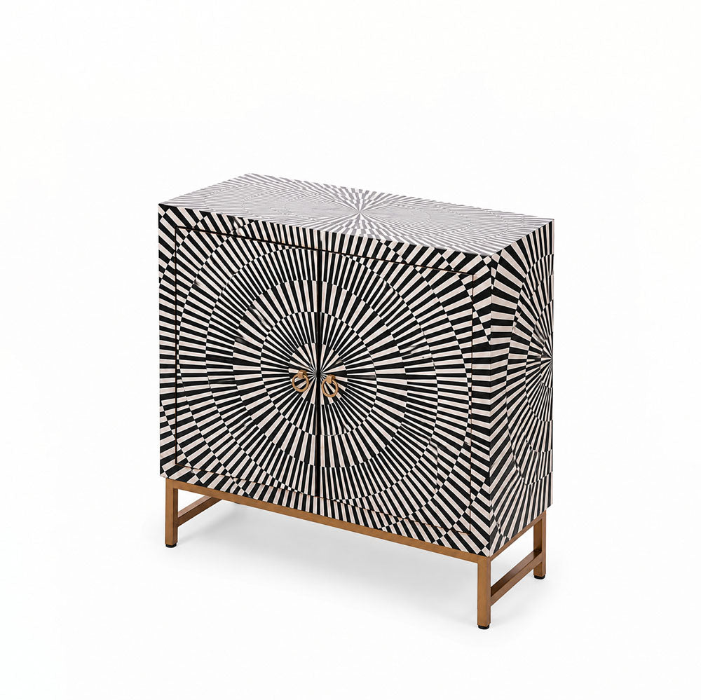 Onyx Bone Inlay Cabinet | Black