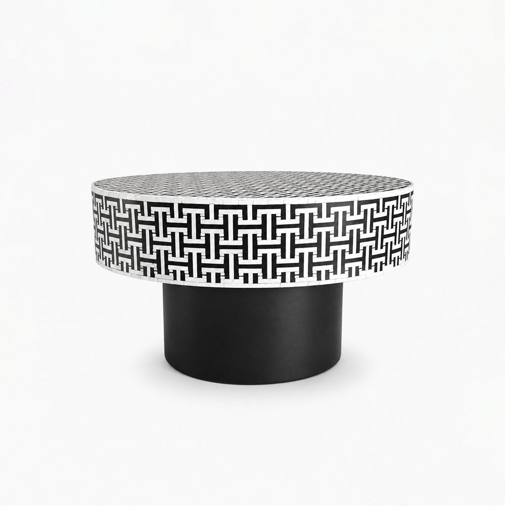 Serena Bone Inlay Coffee Table | Black
