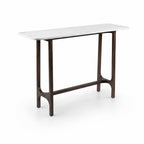 Colin Marble Console Table | White