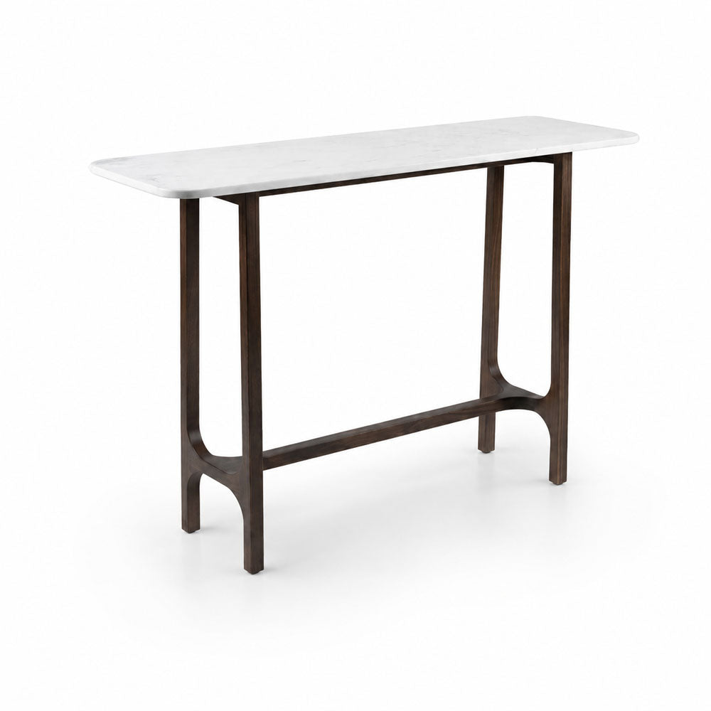 Colin Marble Console Table | White