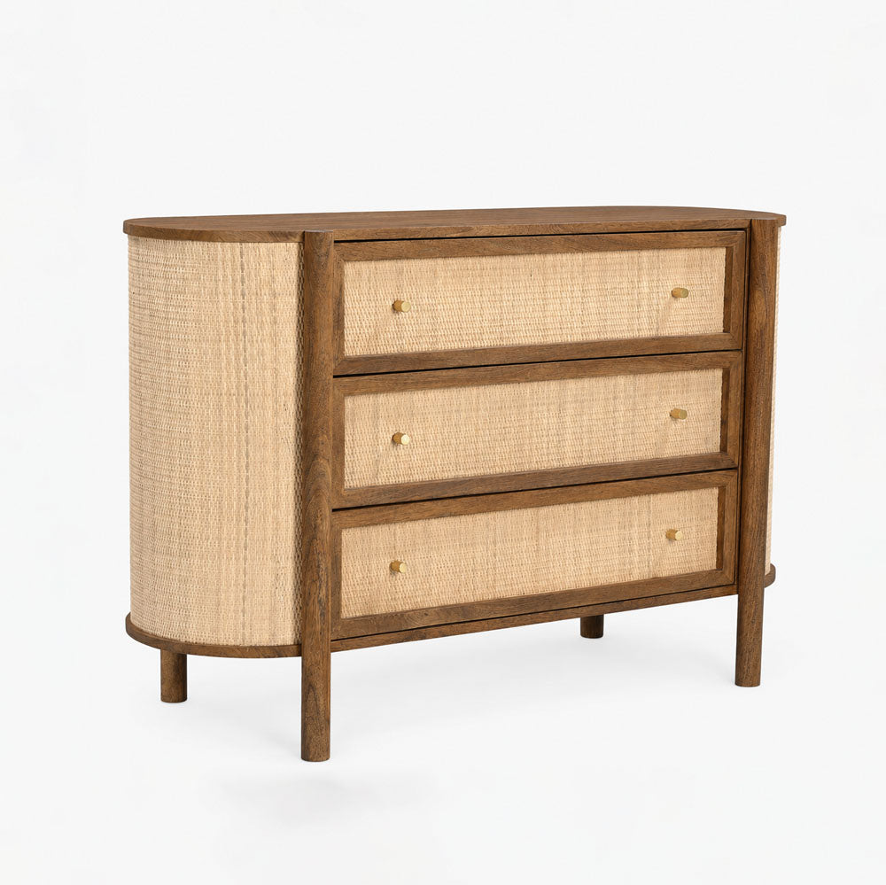 Bowen Mango Wood Drawer Chest | Brown