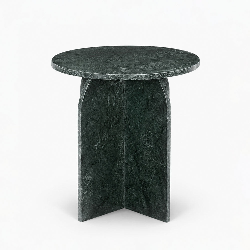 Clark Marble Side Table | Forest Green