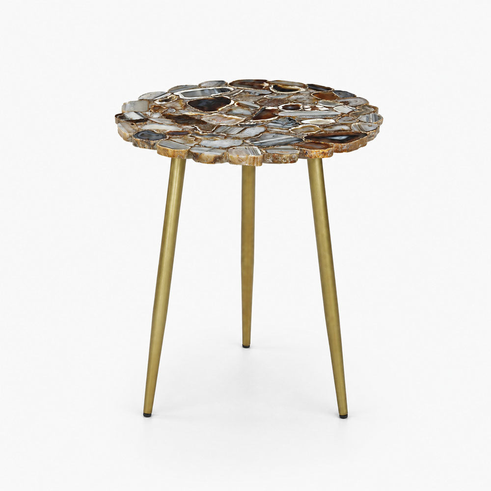 Dante Agate Side Table | Blue & Black