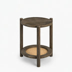 Enola Mango Wood Side Table | Walnut