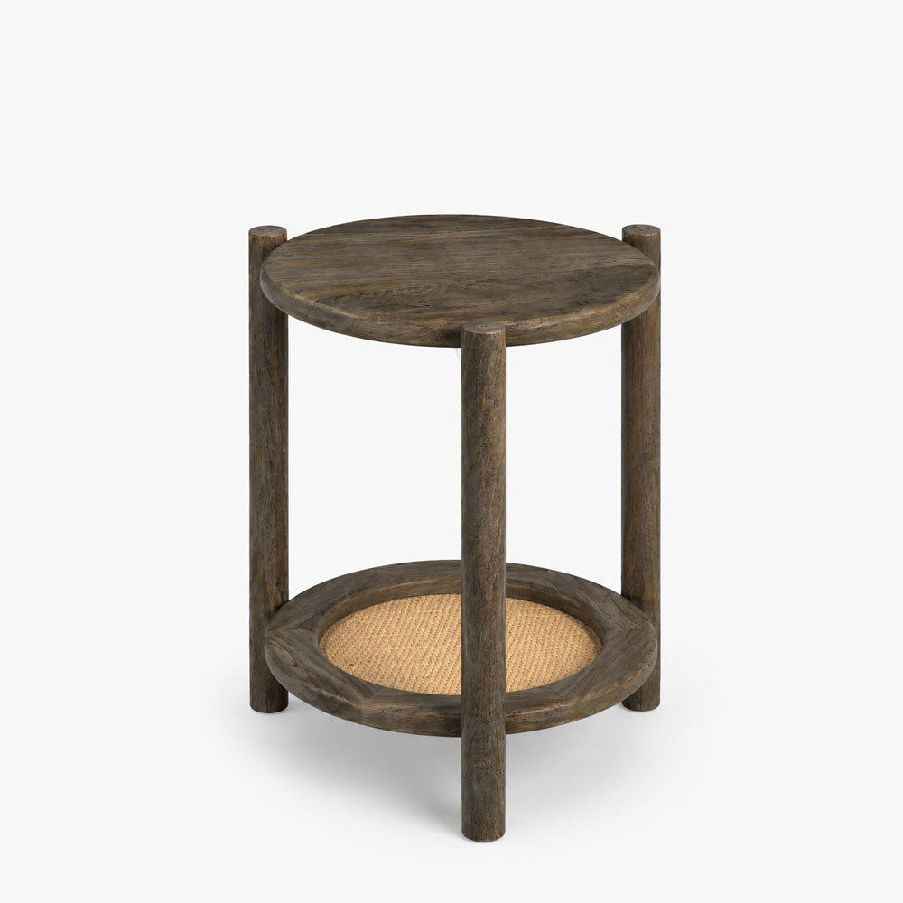 Enola Mango Wood Side Table | Walnut