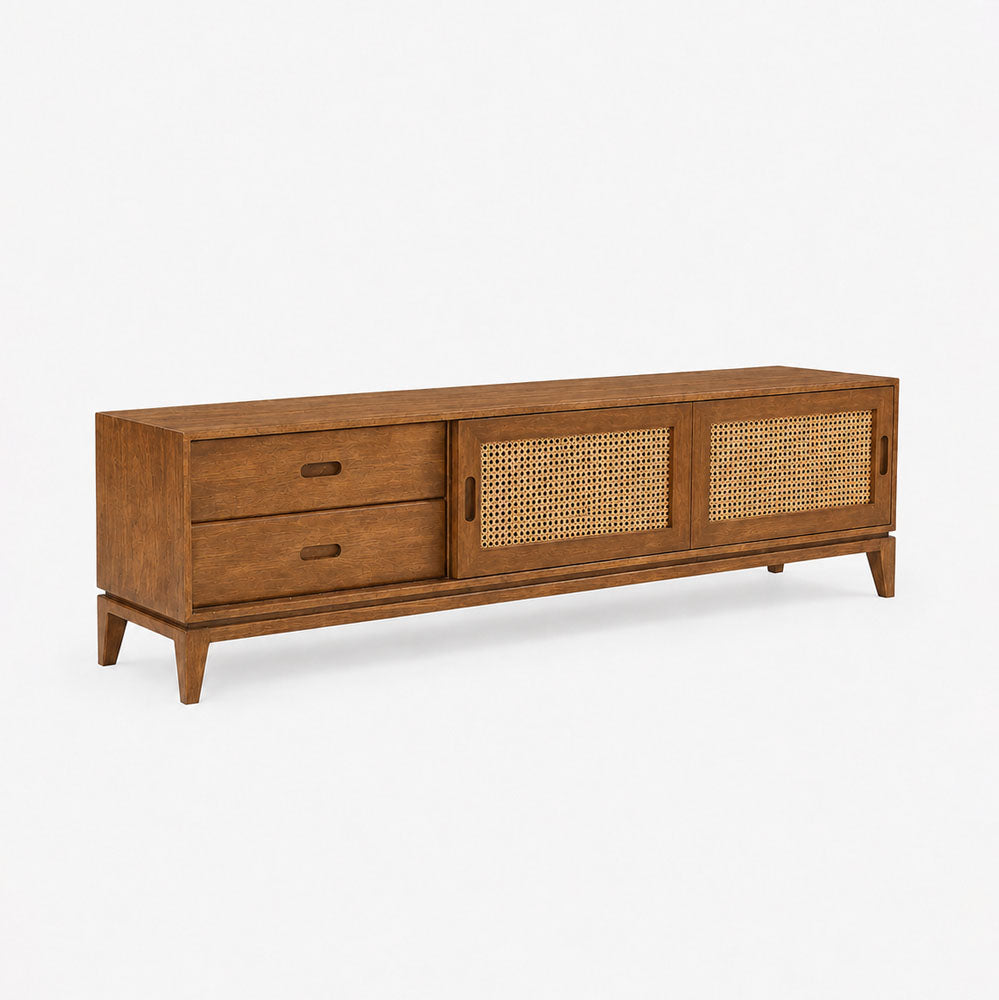 Andrew Mango Wood Media Unit | Brown