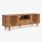 Aviso Mango Wood Media Unit | Honey