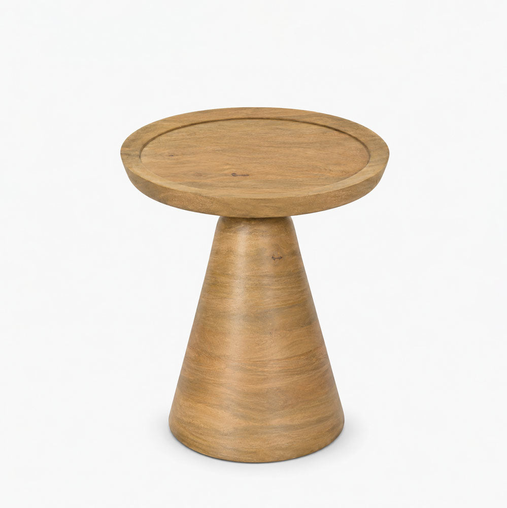 Kira Mango Wood Side Table | Natural
