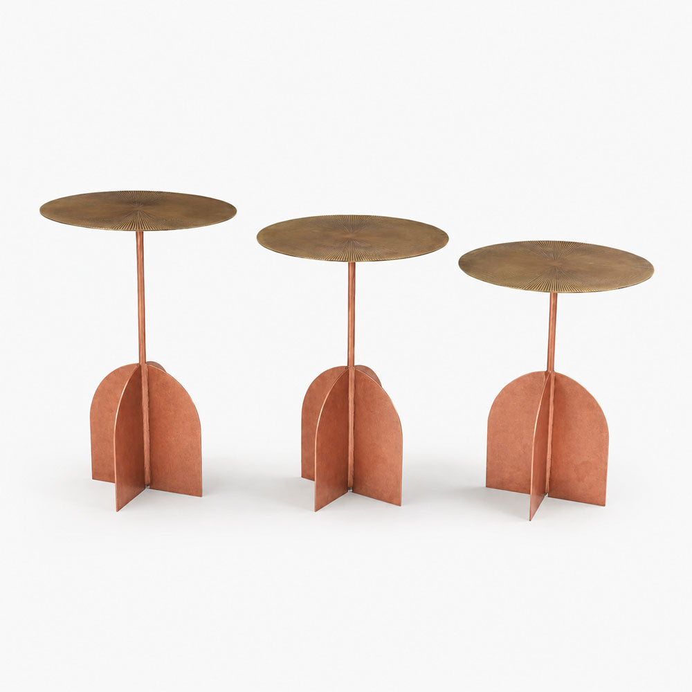 Atlas Iron Side Table | Set of 3 | Gold