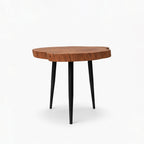Mason Acacia Wood Side Table | Large | Dark Wood